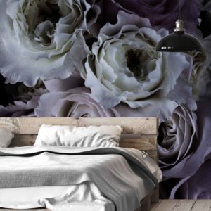 Deep Purple Floral Wall Covering by Michele Pelafas