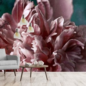 Pink Floral Wall Covering by Michele Pelafas
