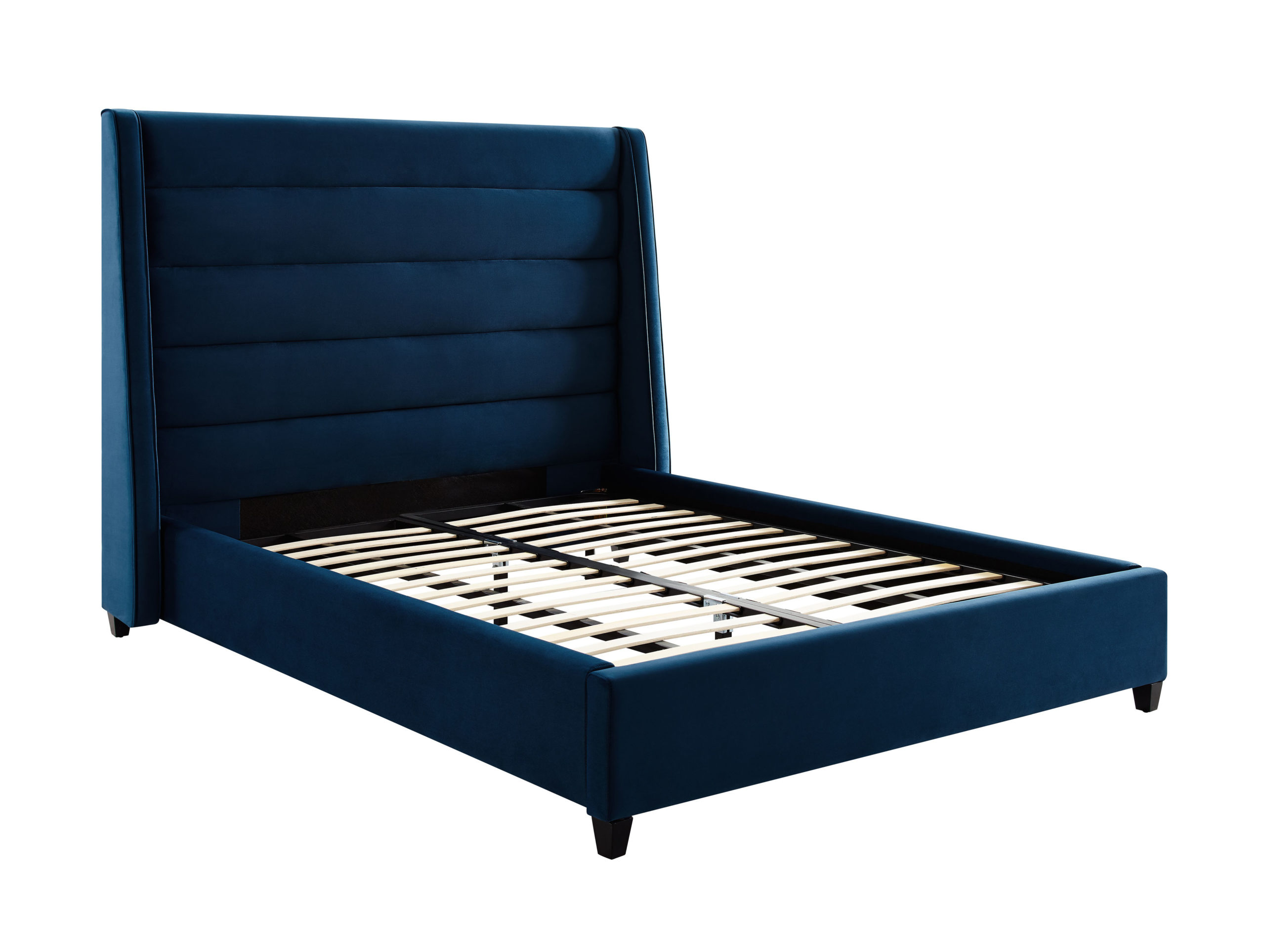 KOAH NAVY VELVET BED IN QUEEN - Image 6