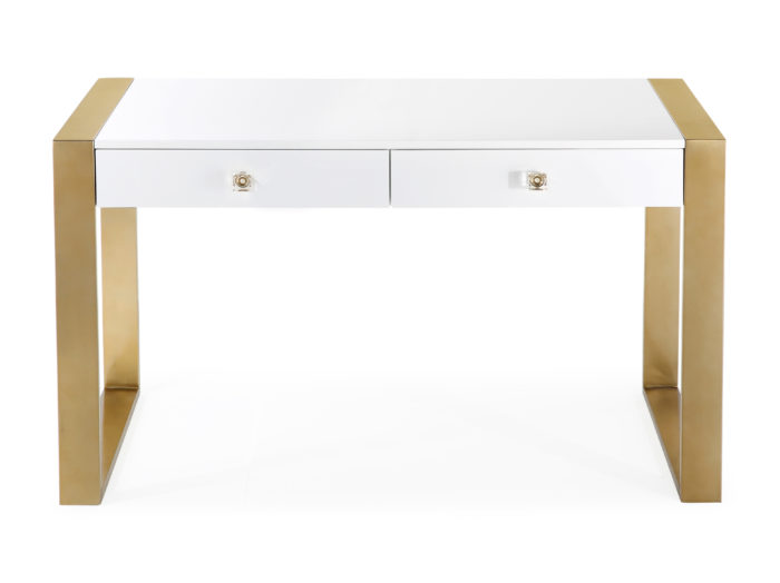 Kallie White Lacquer Desk - Image 4