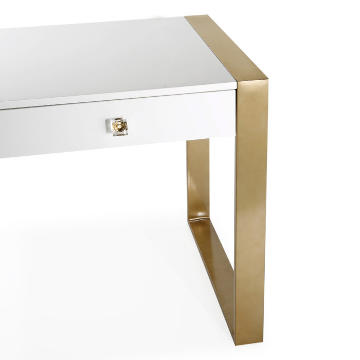 Kallie White Lacquer Desk - Image 6