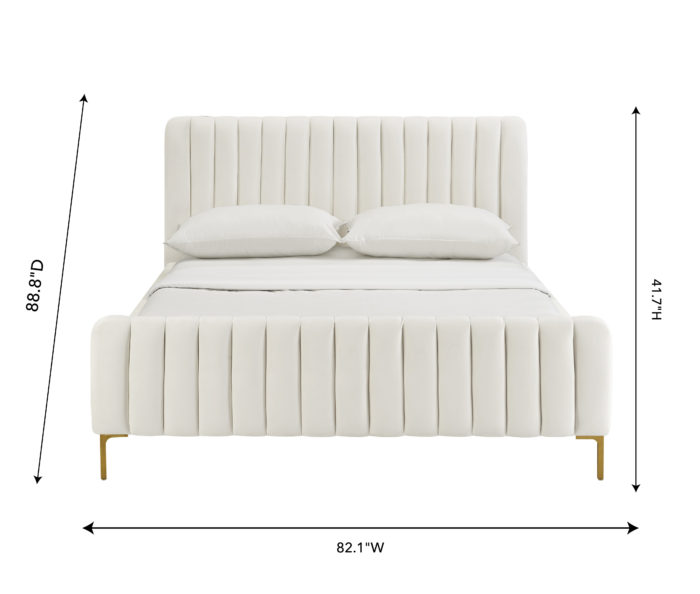 ANGELA CREAM BED IN QUEEN - Image 6