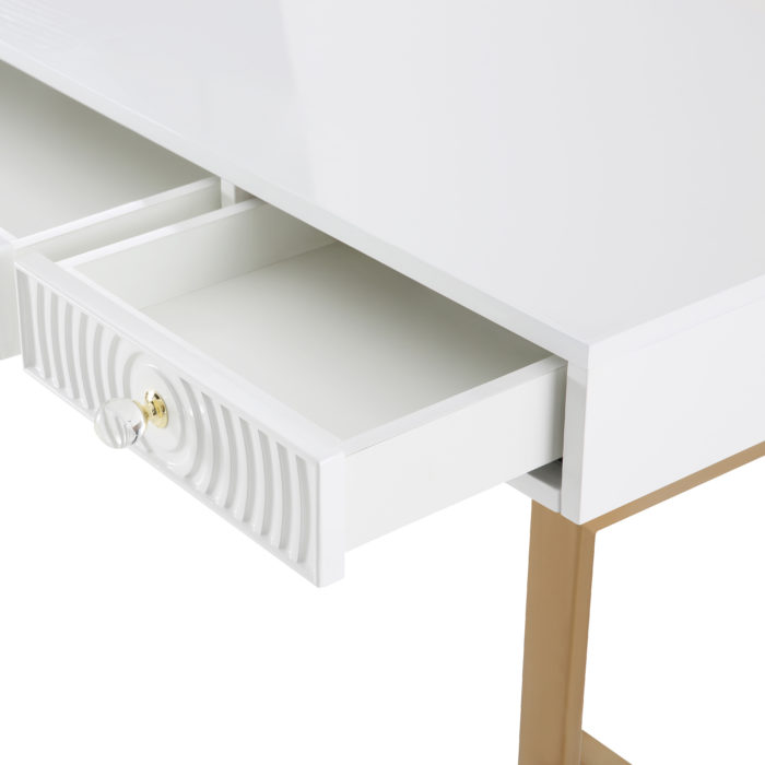 JANIE WHITE LACQUER DESK - Image 8