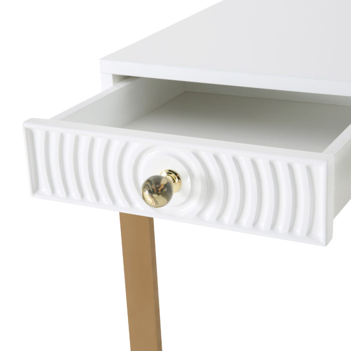 JANIE WHITE LACQUER DESK - Image 3
