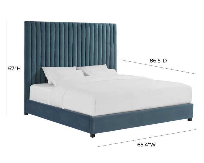 ARABELLE SEA BLUE BED IN QUEEN - Image 5