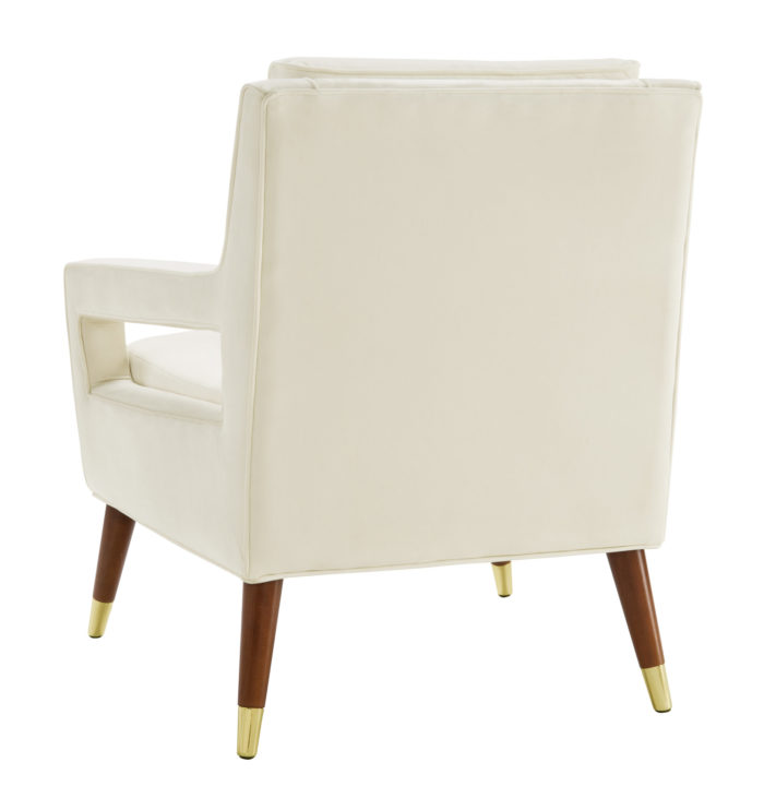 DRAPER CREAM VELVET CHAIR - Image 4