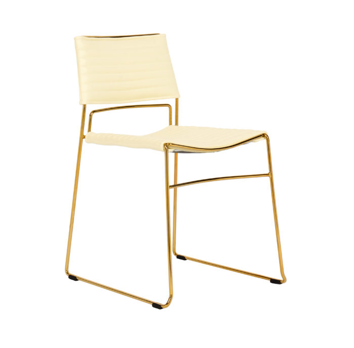 DOMANI CREAM VEGAN LEATHER CHAIR  (Set of 2) - Image 7