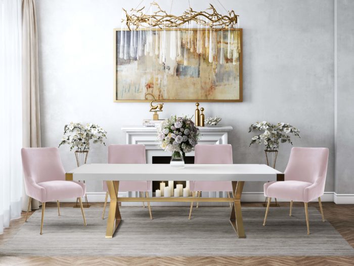 BEATRIX BLUSH VELVET SIDE CHAIR - Image 7
