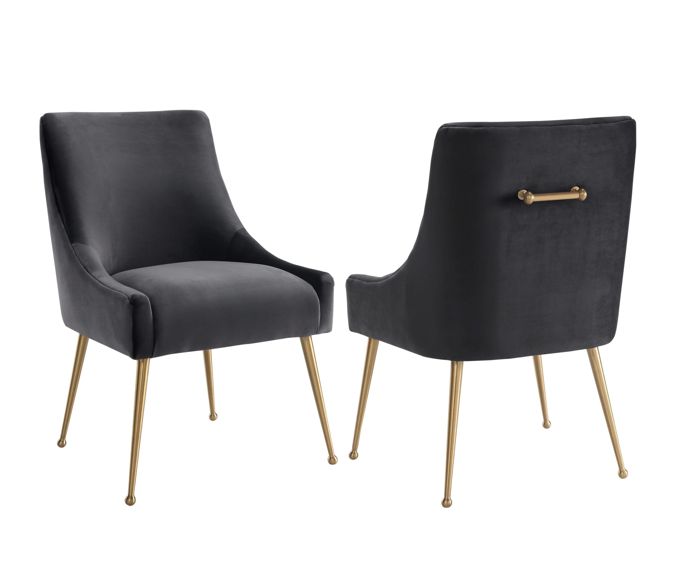 BEATRIX GREY VELVET SIDE CHAIR - Image 9