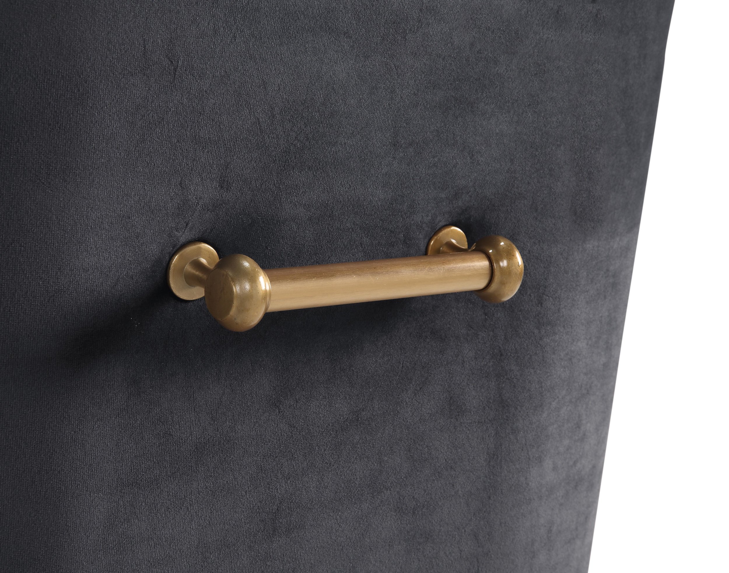 BEATRIX GREY VELVET SIDE CHAIR - Image 5