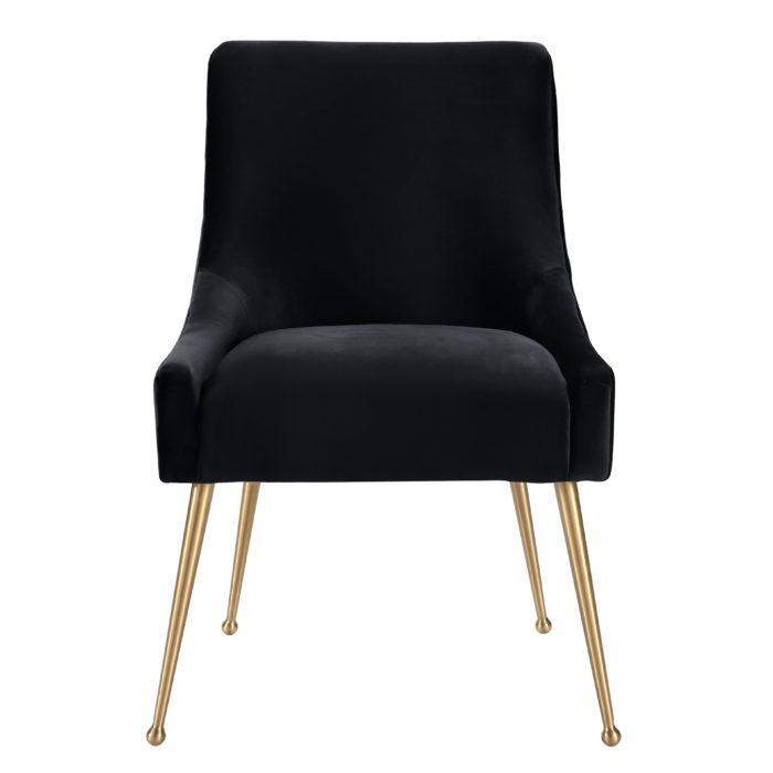BEATRIX BLACK VELVET SIDE CHAIR - Image 8
