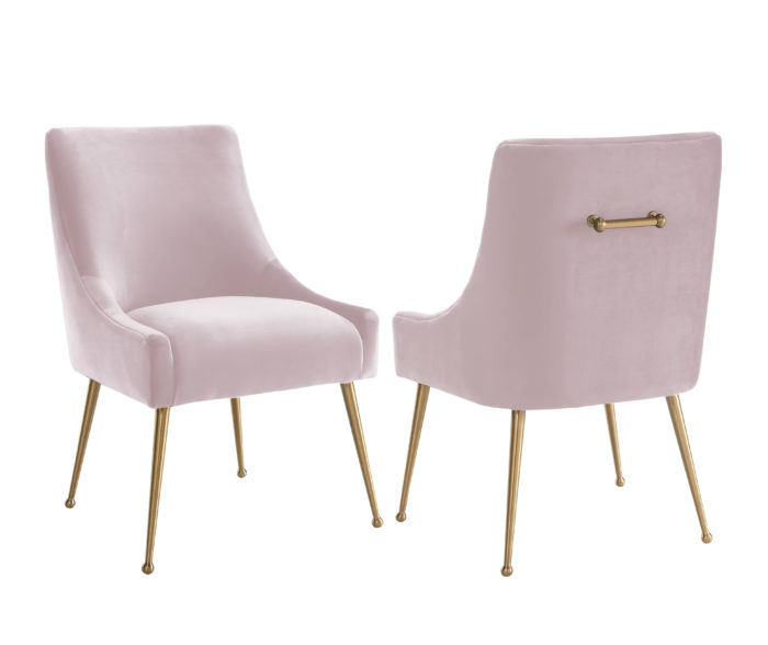 BEATRIX BLUSH VELVET SIDE CHAIR - Image 6