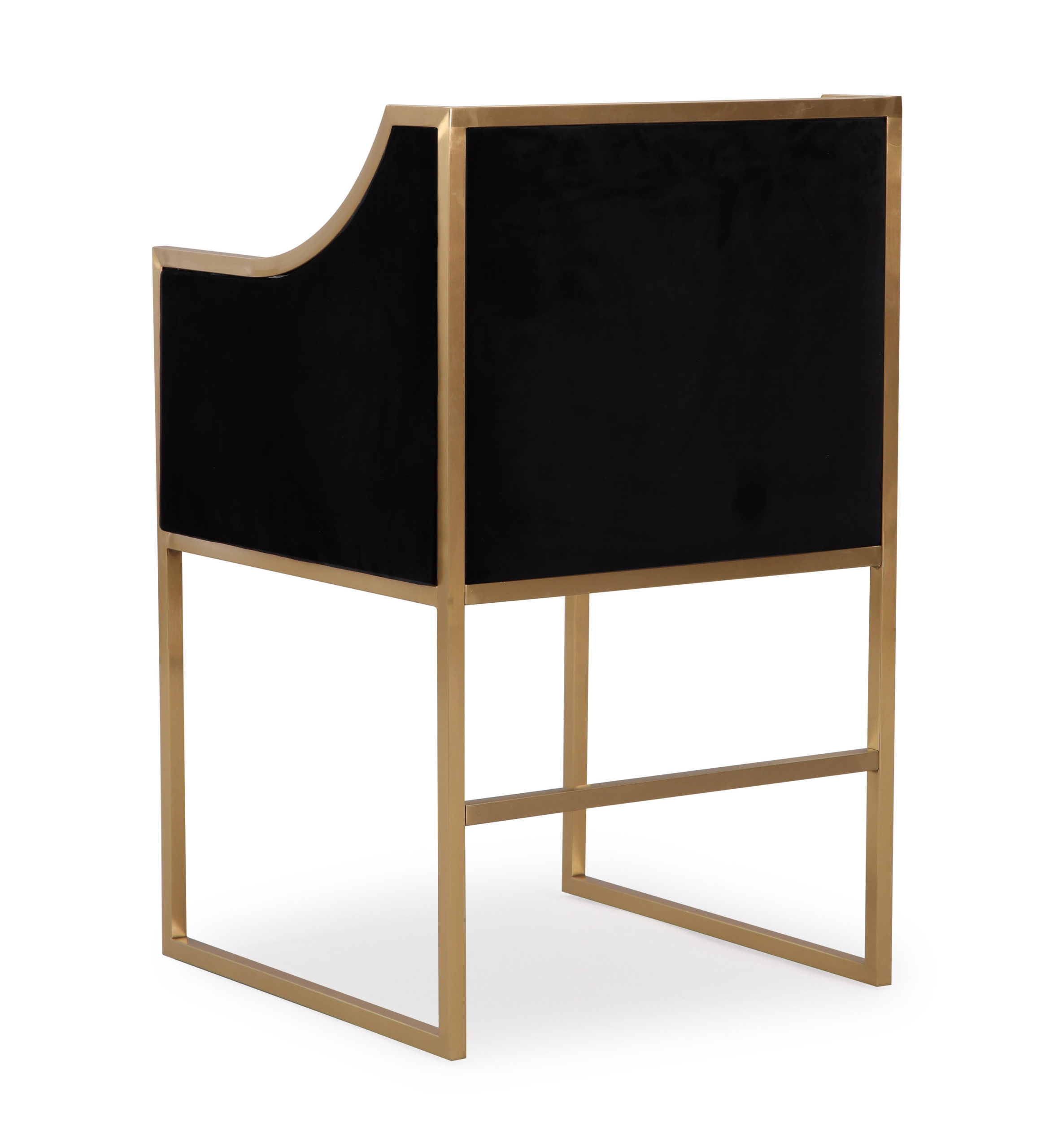ATARA BLACK VELVET GOLD CHAIR | Michele Pelafas