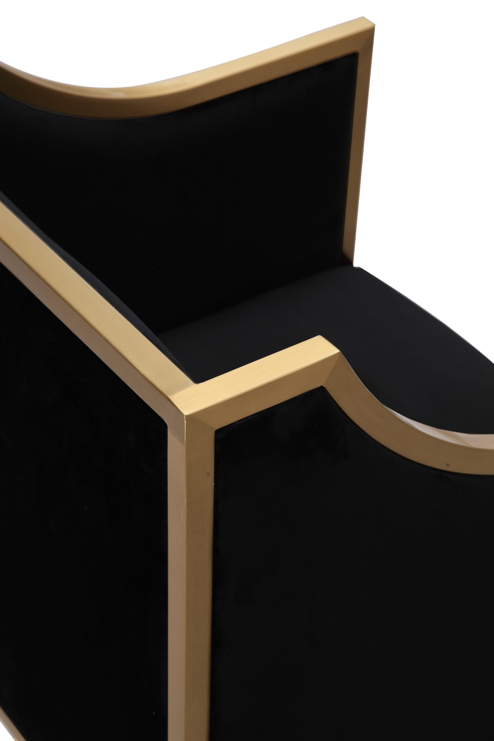 ATARA BLACK VELVET GOLD CHAIR - Image 4
