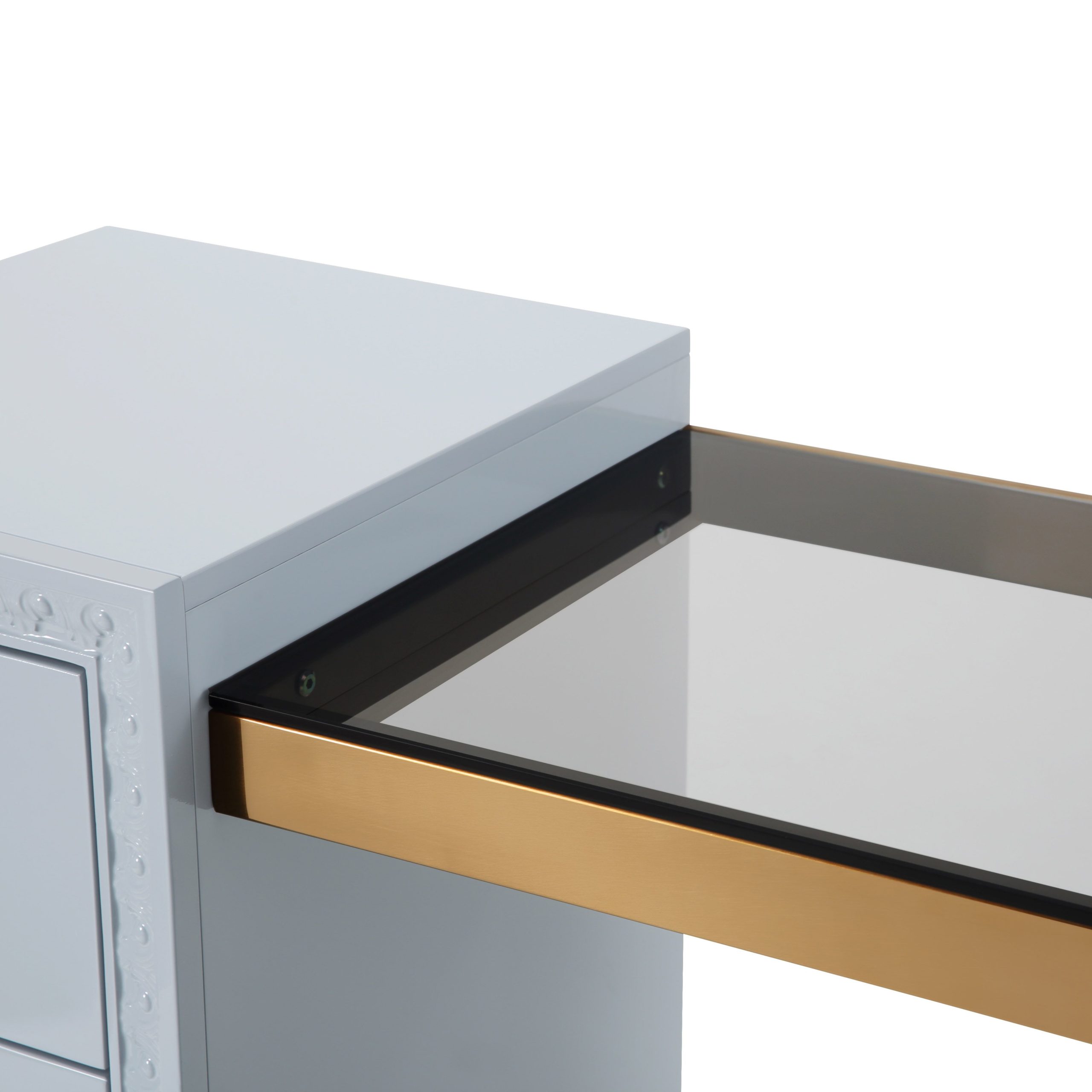 Gray lacquer desk discount