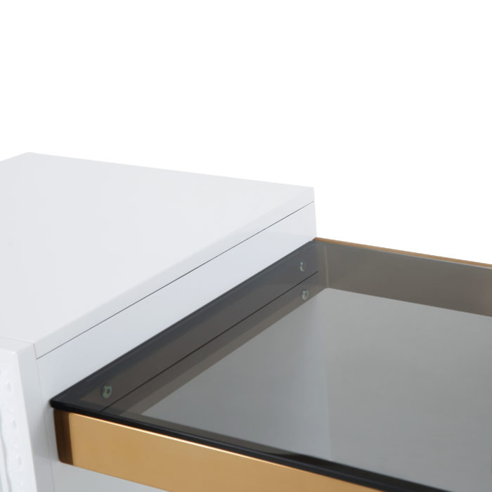 BOVEY WHITE LACQUER DESK - Image 7