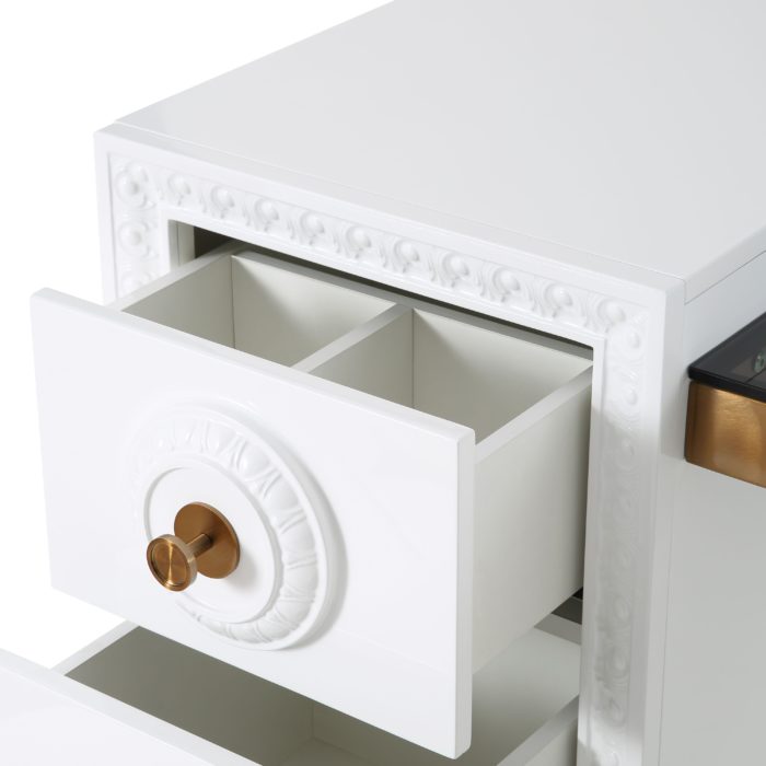 BOVEY WHITE LACQUER DESK - Image 8