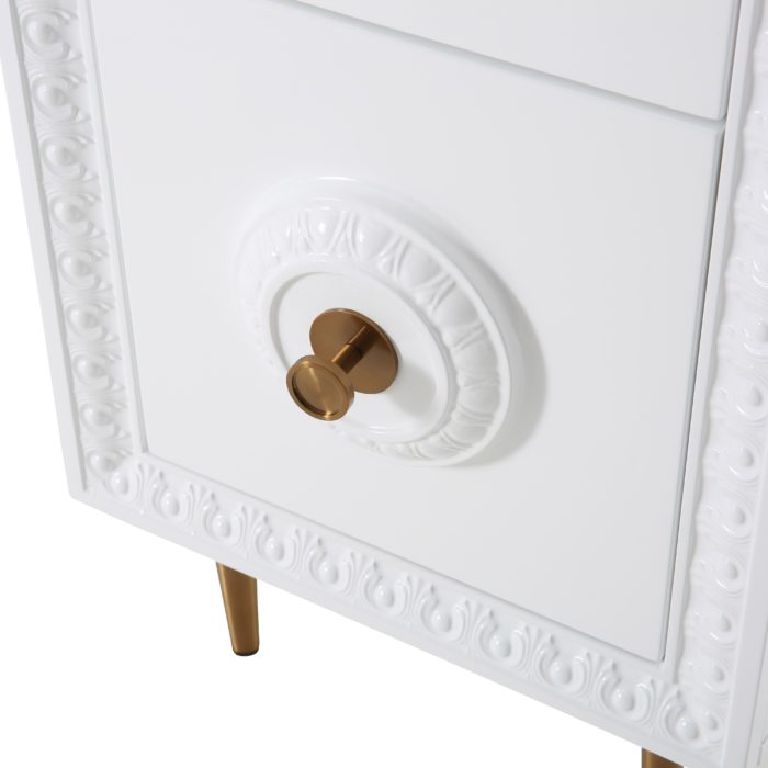BOVEY WHITE LACQUER DESK - Image 4