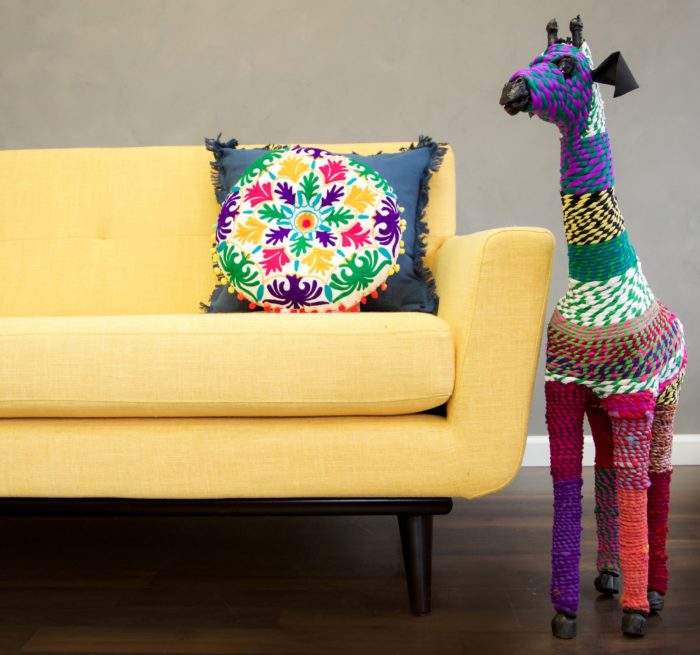 JAMES MUSTARD YELLOW LINEN SOFA - Image 7