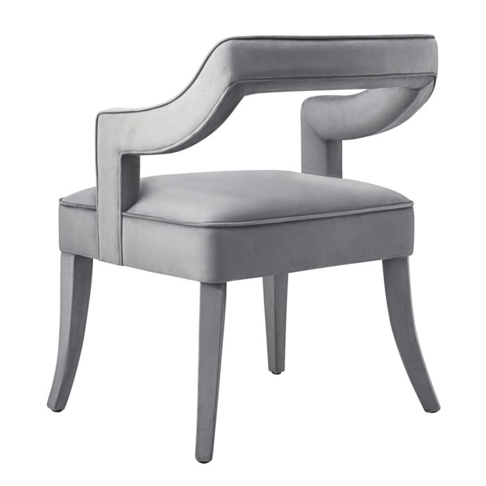 TIFFANY GREY VELVET CHAIR - Image 5