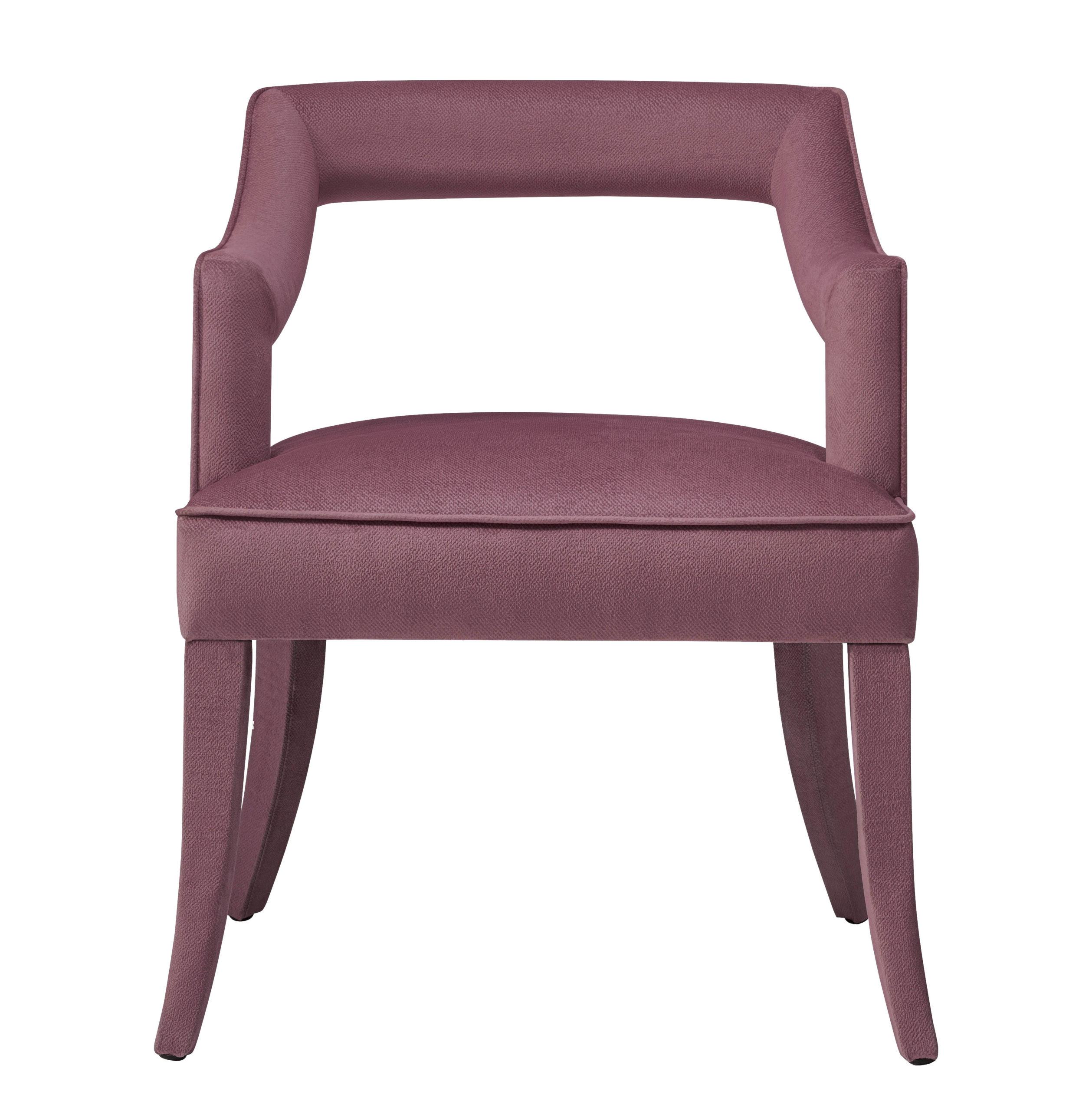 TIFFANY PINK SLUB VELVET CHAIR Michele Pelafas