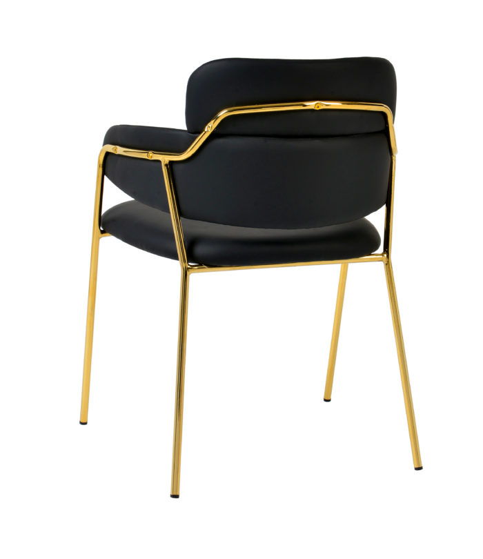 KARL BLACK VEGAN LEATHER CHAIR  (SET OF 2) - Image 6