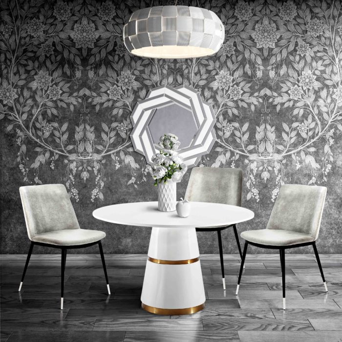 EVORA GREY VELVET CHAIR - SILVER LEGS (SET OF 2) - Image 10