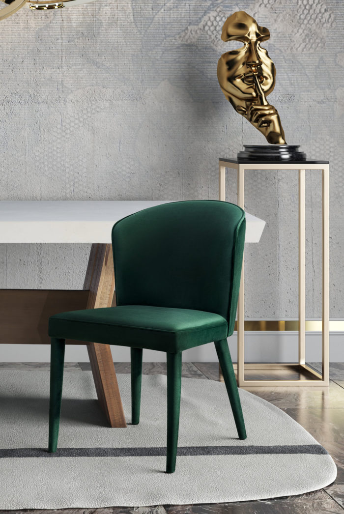 METROPOLITAN FOREST GREEN VELVET CHAIR - Image 6