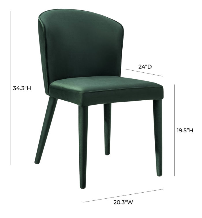 METROPOLITAN FOREST GREEN VELVET CHAIR - Image 8