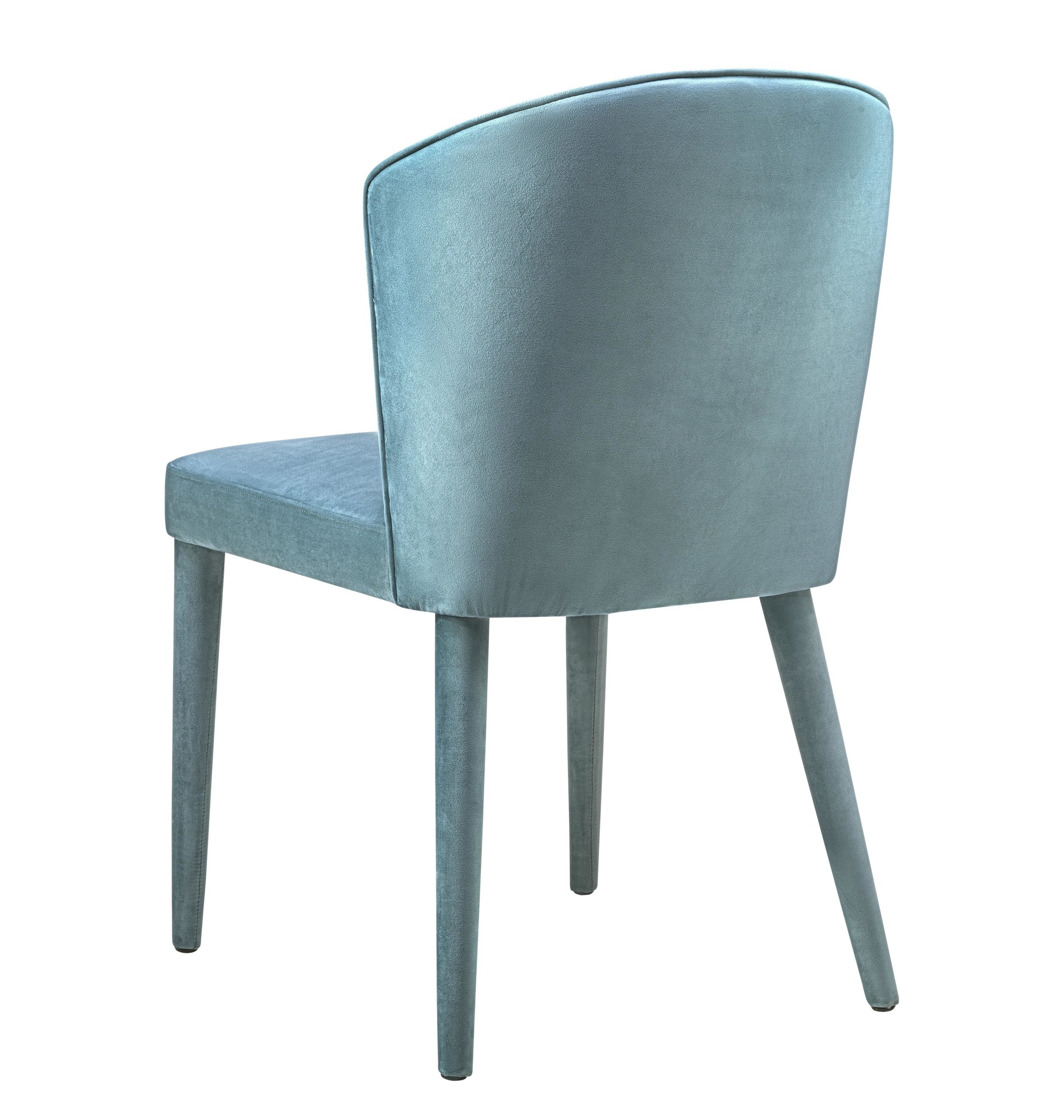 METROPOLITAN SEA BLUE VELVET CHAIR - Image 4