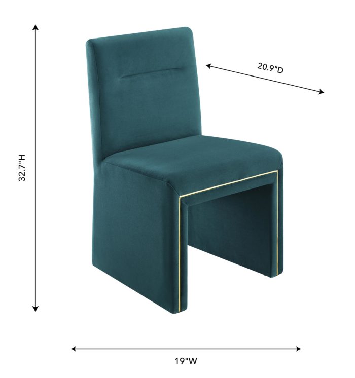 JAFFA TEAL VELVET CHAIR - Image 7