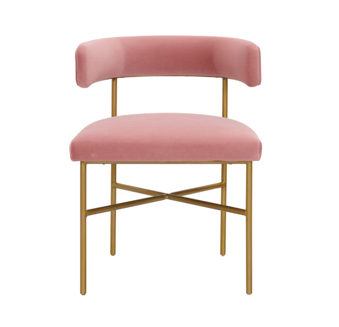 KIM VELVET CHAIR IN BLUSH - Image 3