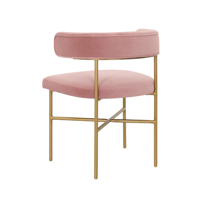 KIM VELVET CHAIR IN BLUSH - Image 4
