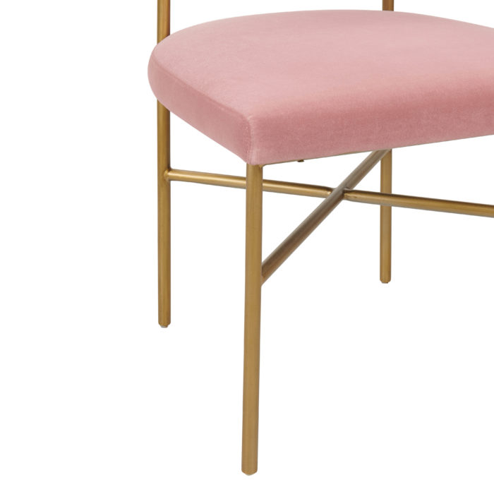 KIM VELVET CHAIR IN BLUSH - Image 5