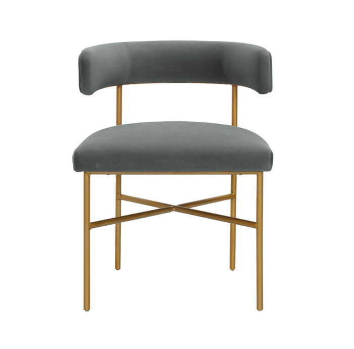 KIM VELVET CHAIR IN GREY - Image 3