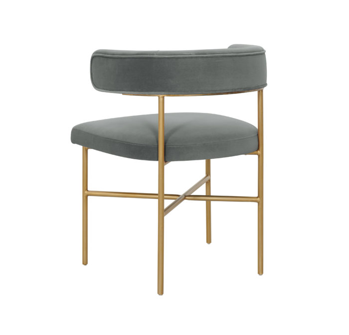 KIM VELVET CHAIR IN GREY - Image 4