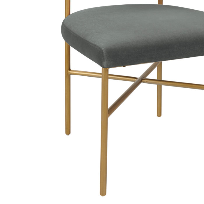 KIM VELVET CHAIR IN GREY - Image 5