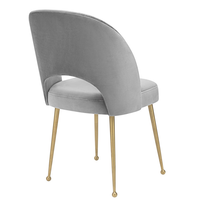 SWELL LIGHT GREY VELVET CHAIR - Image 4