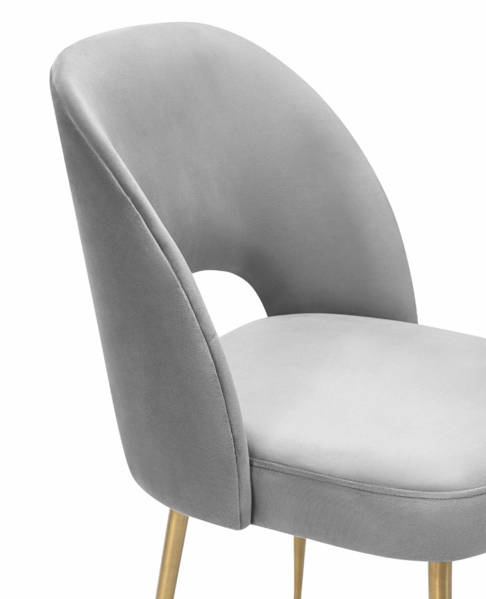 SWELL LIGHT GREY VELVET CHAIR - Image 5