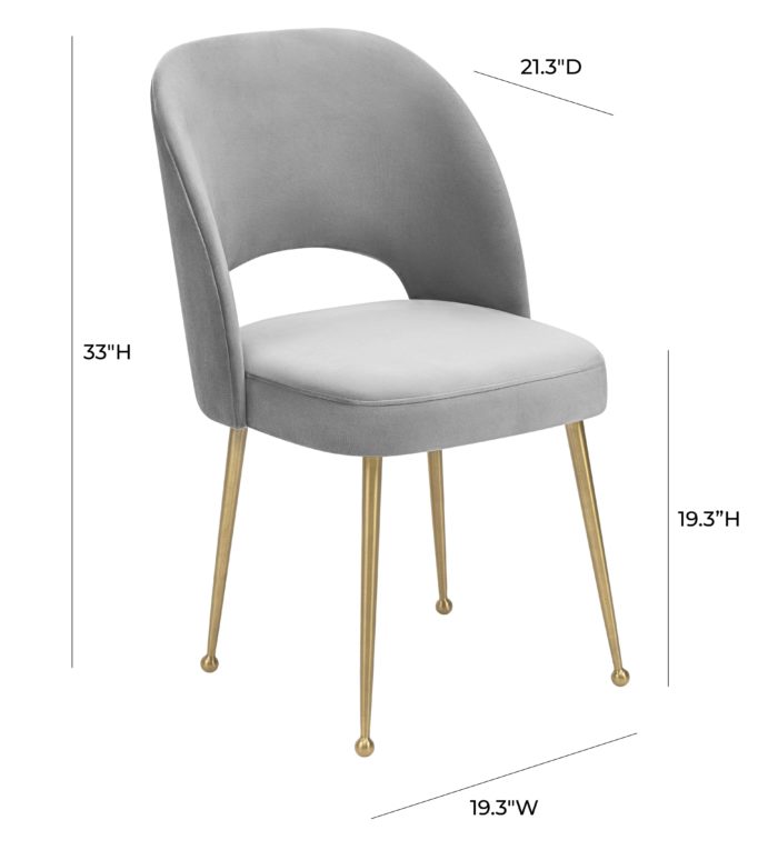 SWELL LIGHT GREY VELVET CHAIR - Image 6