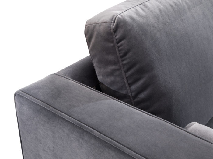COMO GREY VELVET SECTIONAL RAF - Image 6