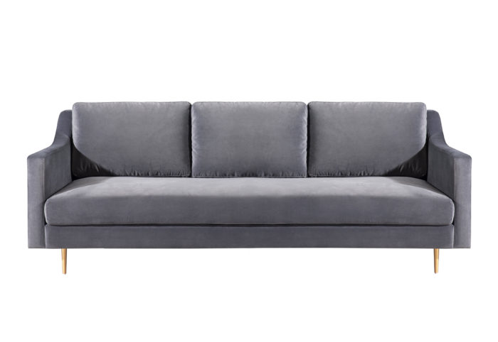 MILAN GREY VELVET SOFA - Image 10