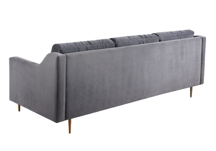 MILAN GREY VELVET SOFA - Image 4