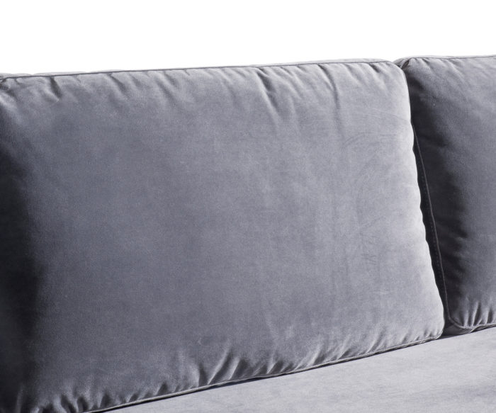 MILAN GREY VELVET SOFA - Image 7