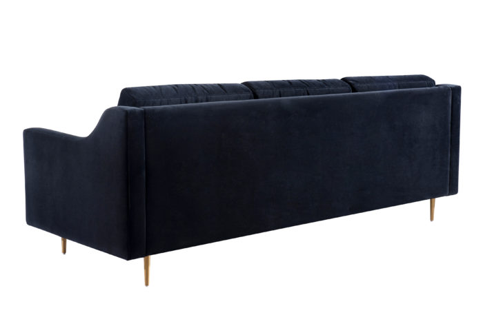 Milan Black Velvet Sofa Couch - Image 5