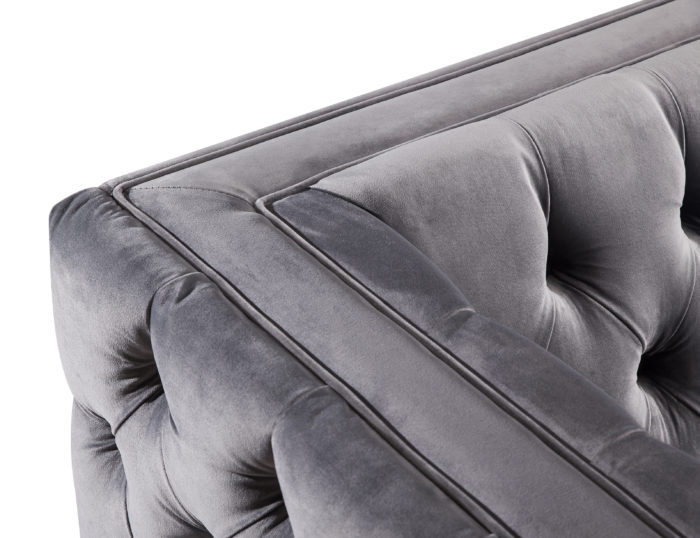 RIMINI GREY VELVET SOFA - Image 4