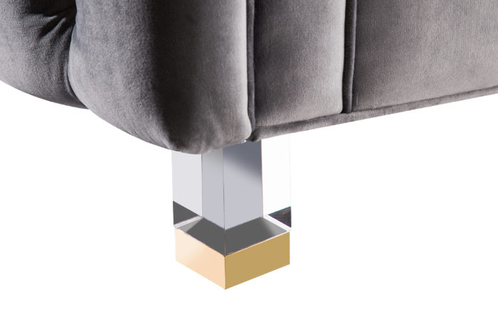 RIMINI GREY VELVET SOFA - Image 6
