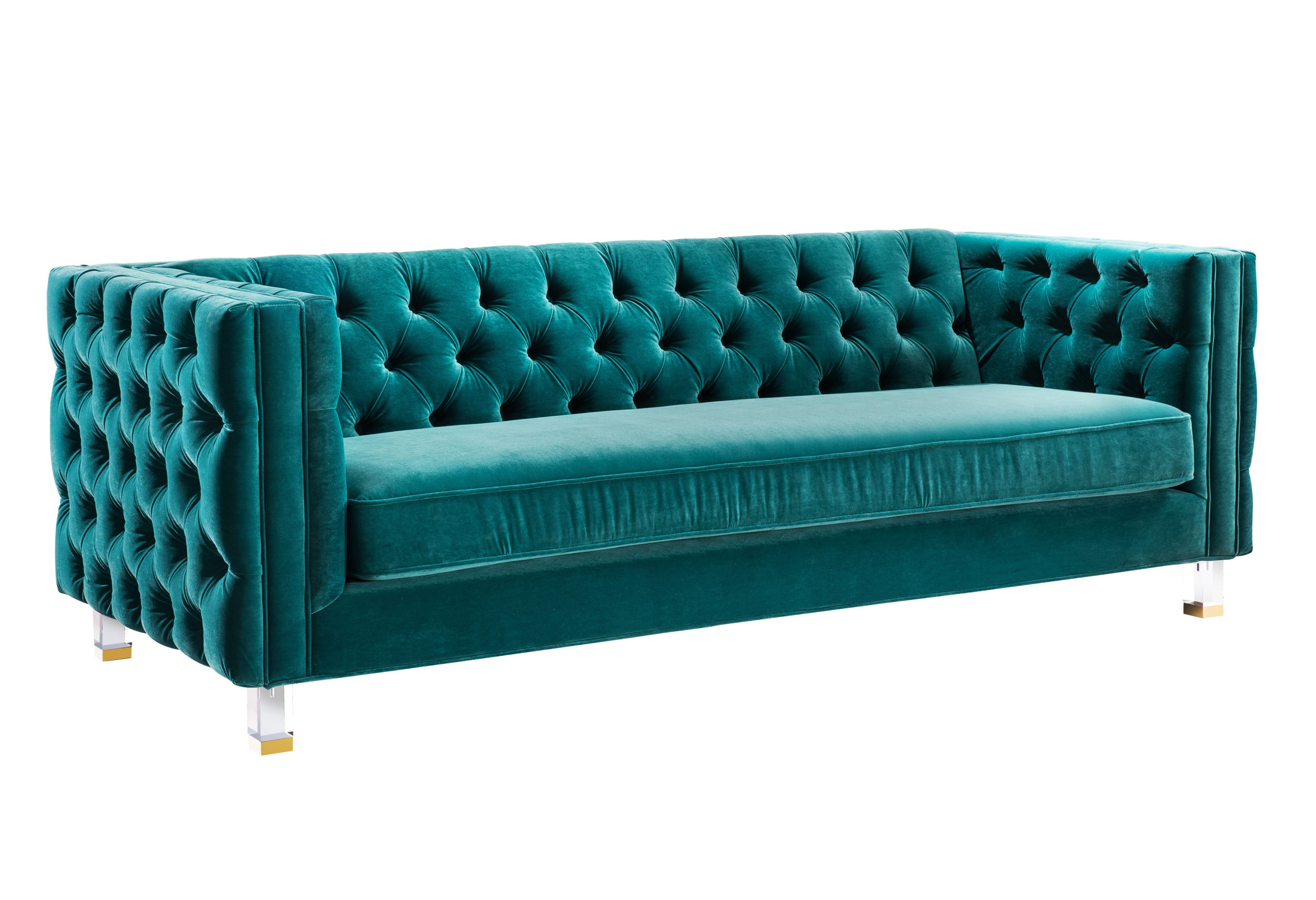 RIMINI GREEN VELVET SOFA - Image 8