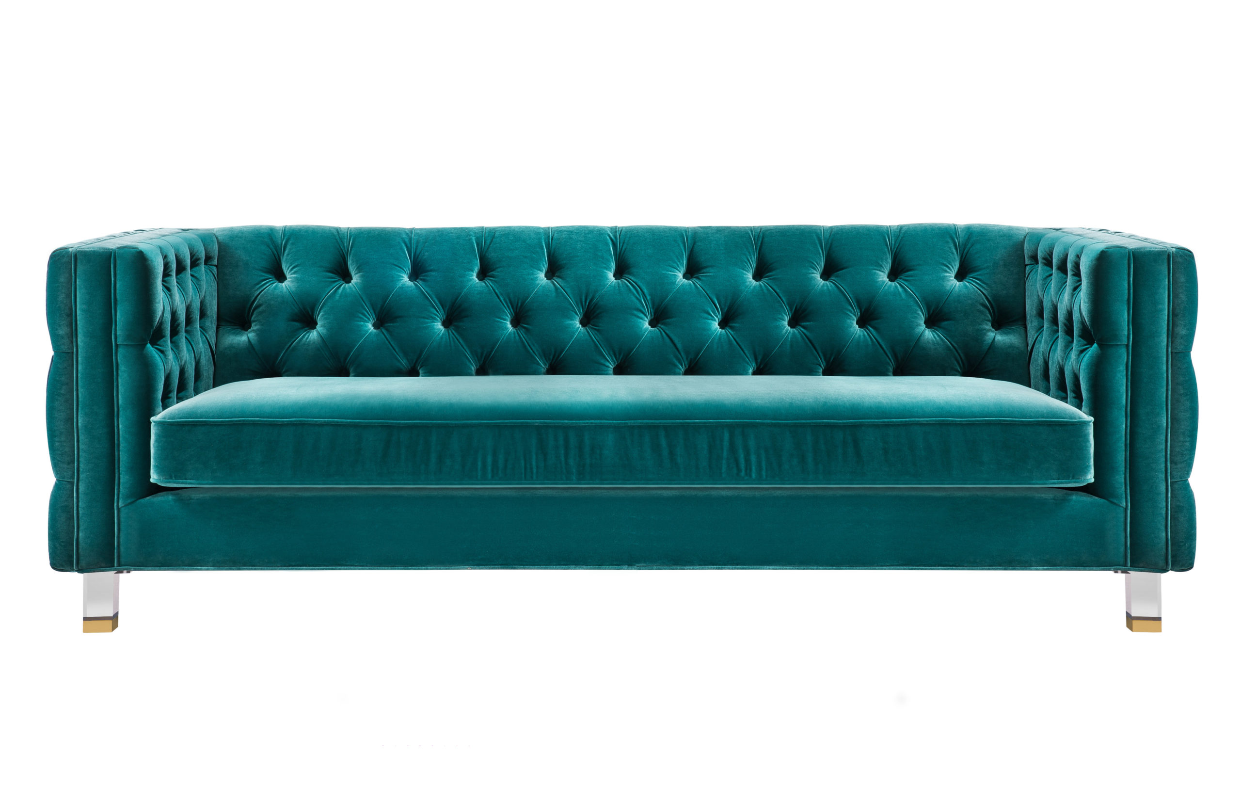 RIMINI GREEN VELVET SOFA - Image 9