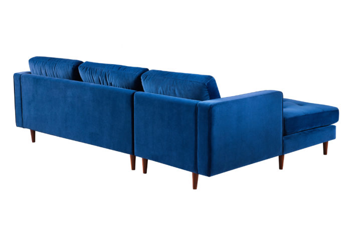 COMO NAVY VELVET SECTIONAL LAF - Image 5